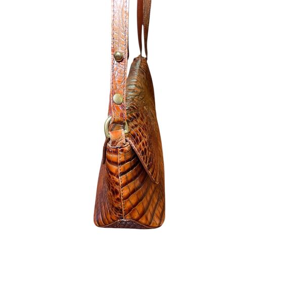 Brahmin Crocodile Embossed Daria Ombre Y2K Baguette Shoulder Bag - Picture 6 of 13